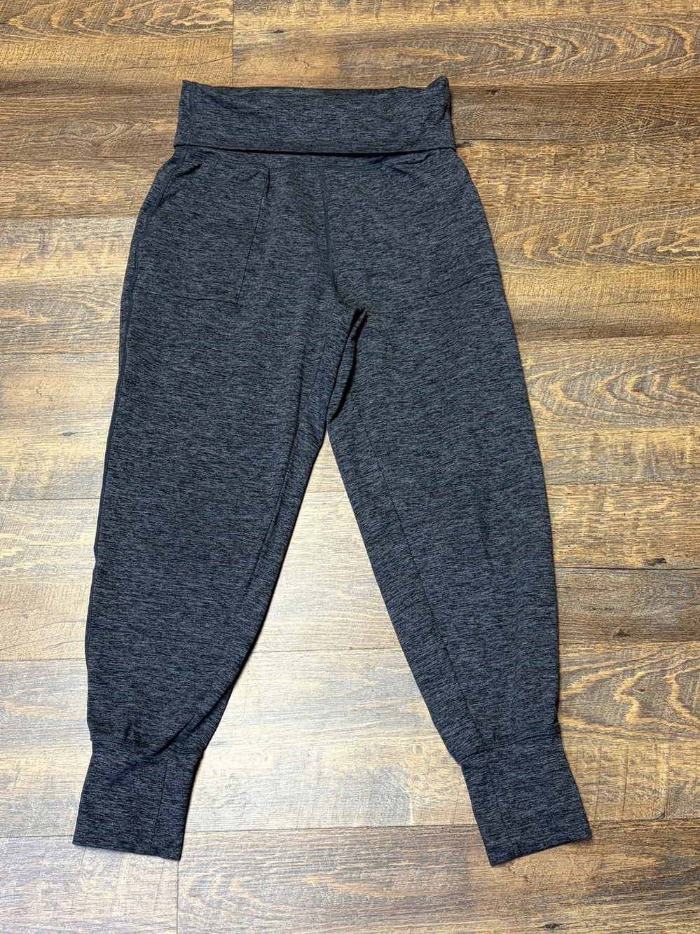 Aerie Offline The Hugger Foldover Jogger Womens Small Spacedye Gray Soft